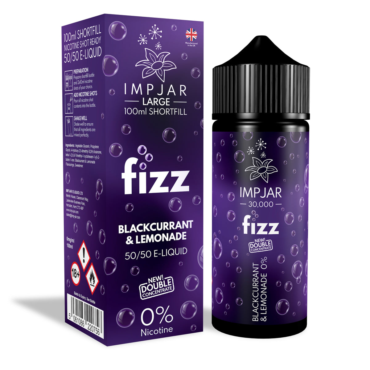 Blackcurrant & Lemonade Fizz 100ml