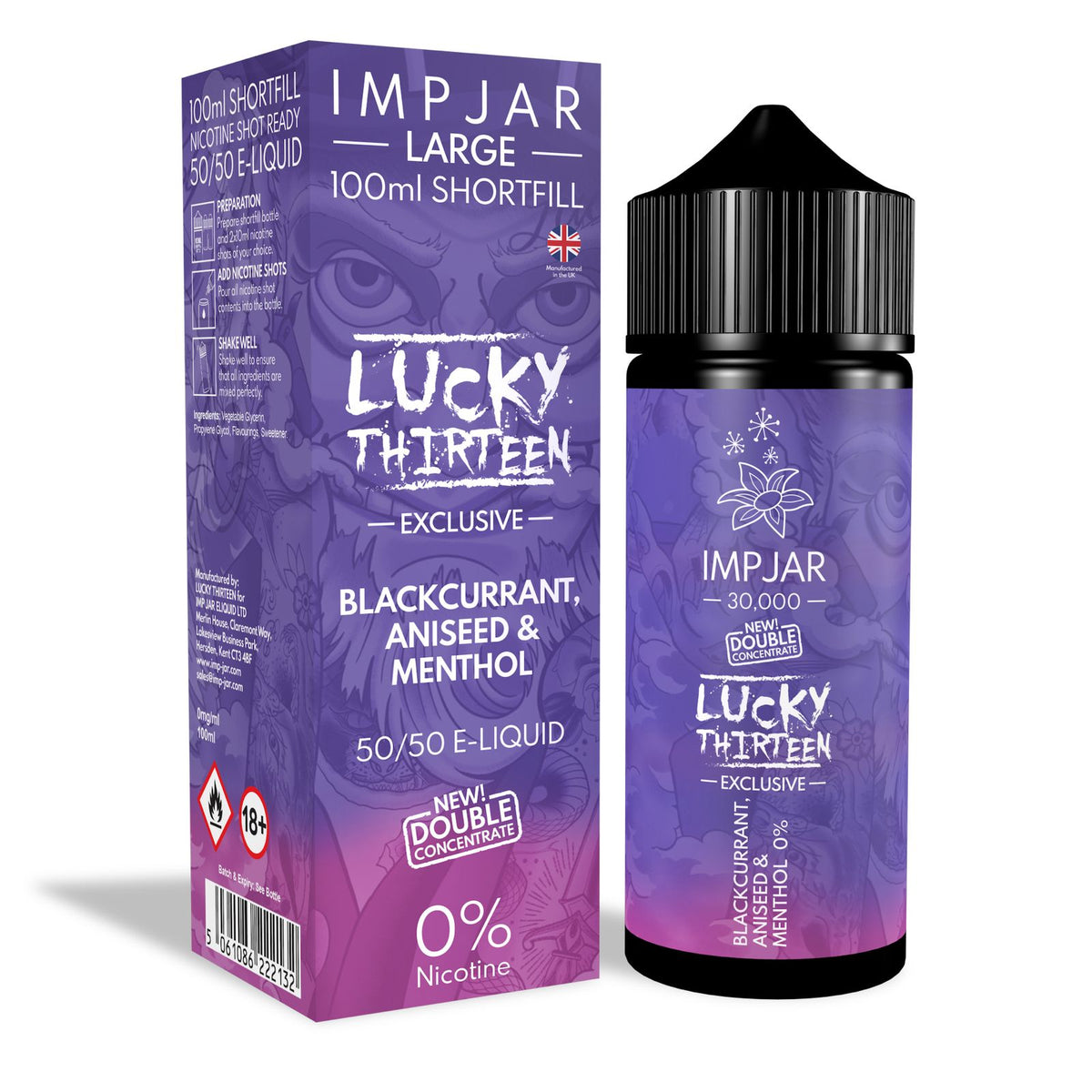 Blackcurrant Aniseed & Menthol Lucky 13 100ml