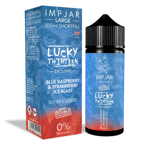 Blue Raspberry & Strawberry Ice Blast Lucky 13 100ml