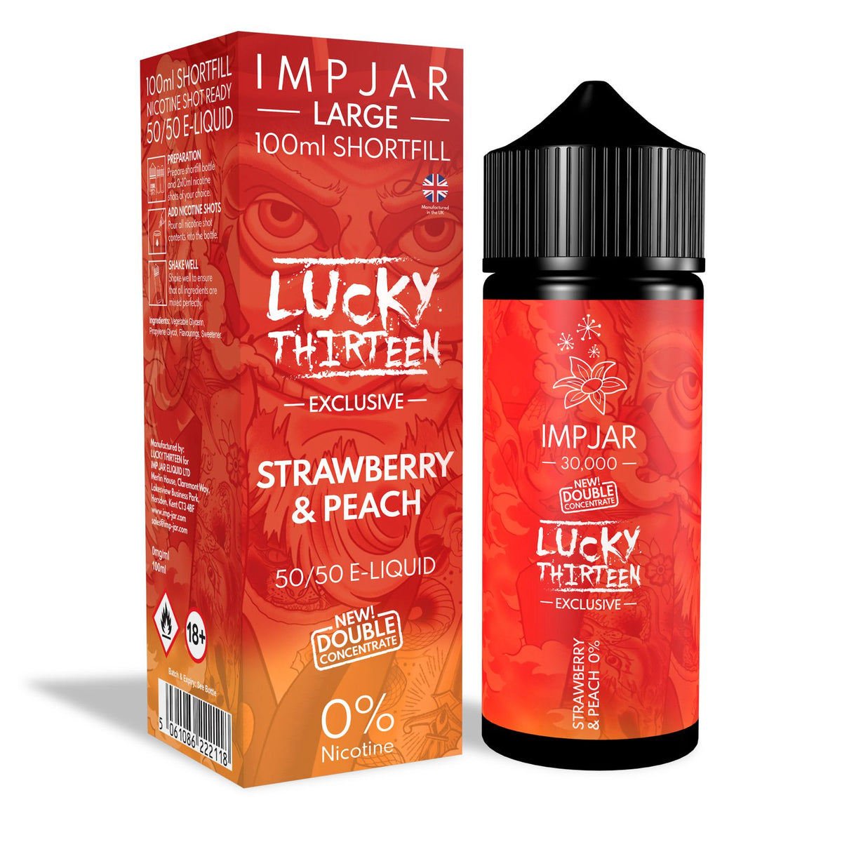 Strawberry & Peach Lucky 13 100ml