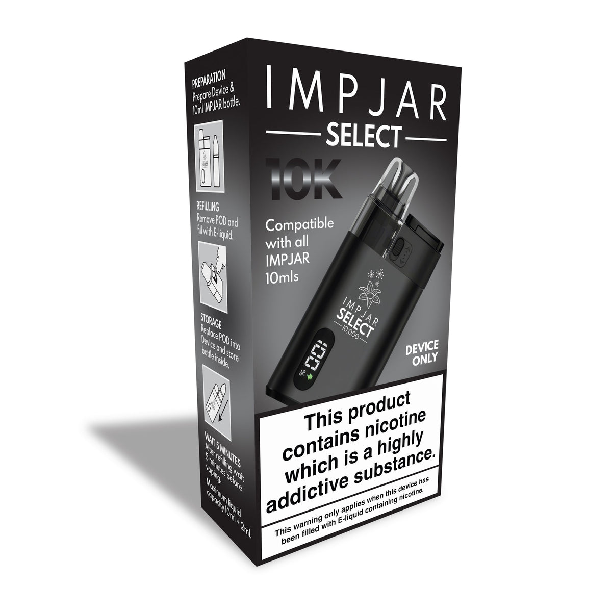 Imp Jar Select Kit - (Black) and 1x 10ml Nic Salt